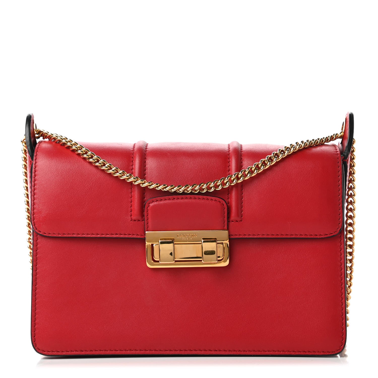 Lanvin Smooth Calfskin Small Jiji Shoulder Bag Red 1 of 10