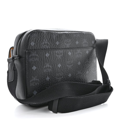 MCM Visetos Monogram Medium Aren Crossbody Black 3 of 9