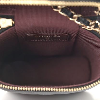 Chanel Caviar Quilted Phone Holder With Chain Black 5 of 9