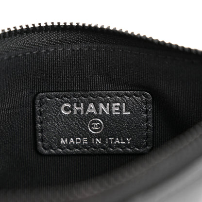Chanel Iridescent Lambskin Quilted Cosmetic Case So Black 6 of 8