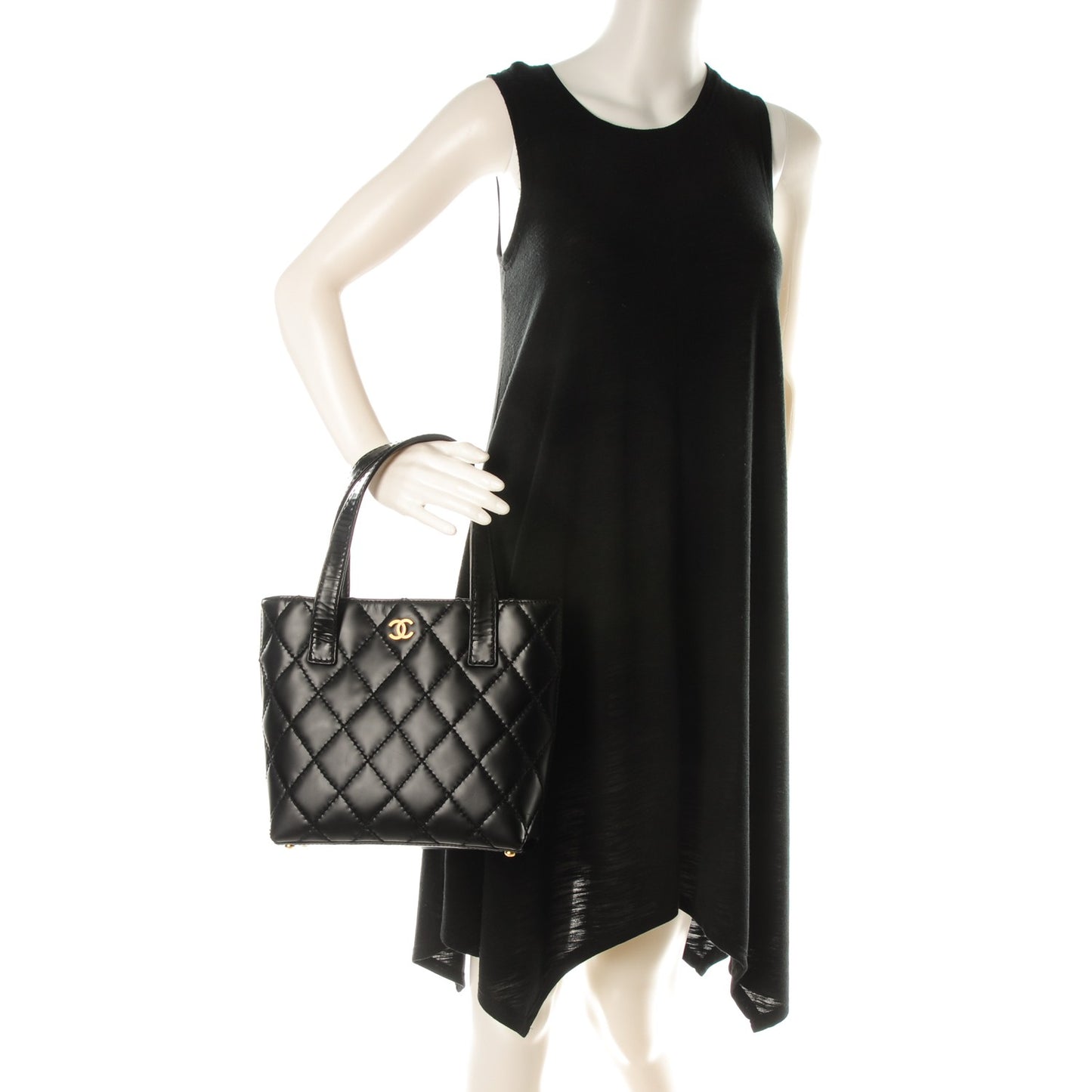 Calfskin Wild Stitch Tote Black
