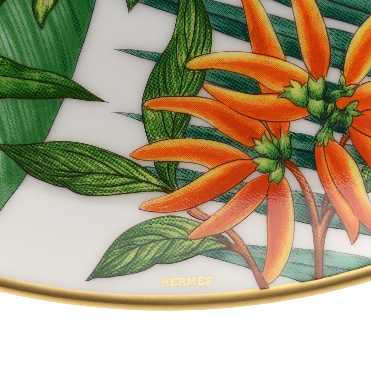 Hermes Porcelain Passifolia Dessert Plate N°1 Set of 2 6 of 8