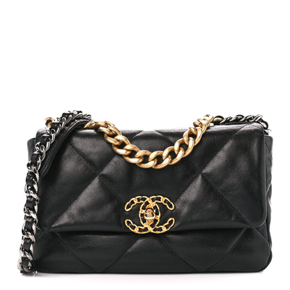Chanel Goatskin Quilted Medium Chanel 19 Flap Black 1 of 11
