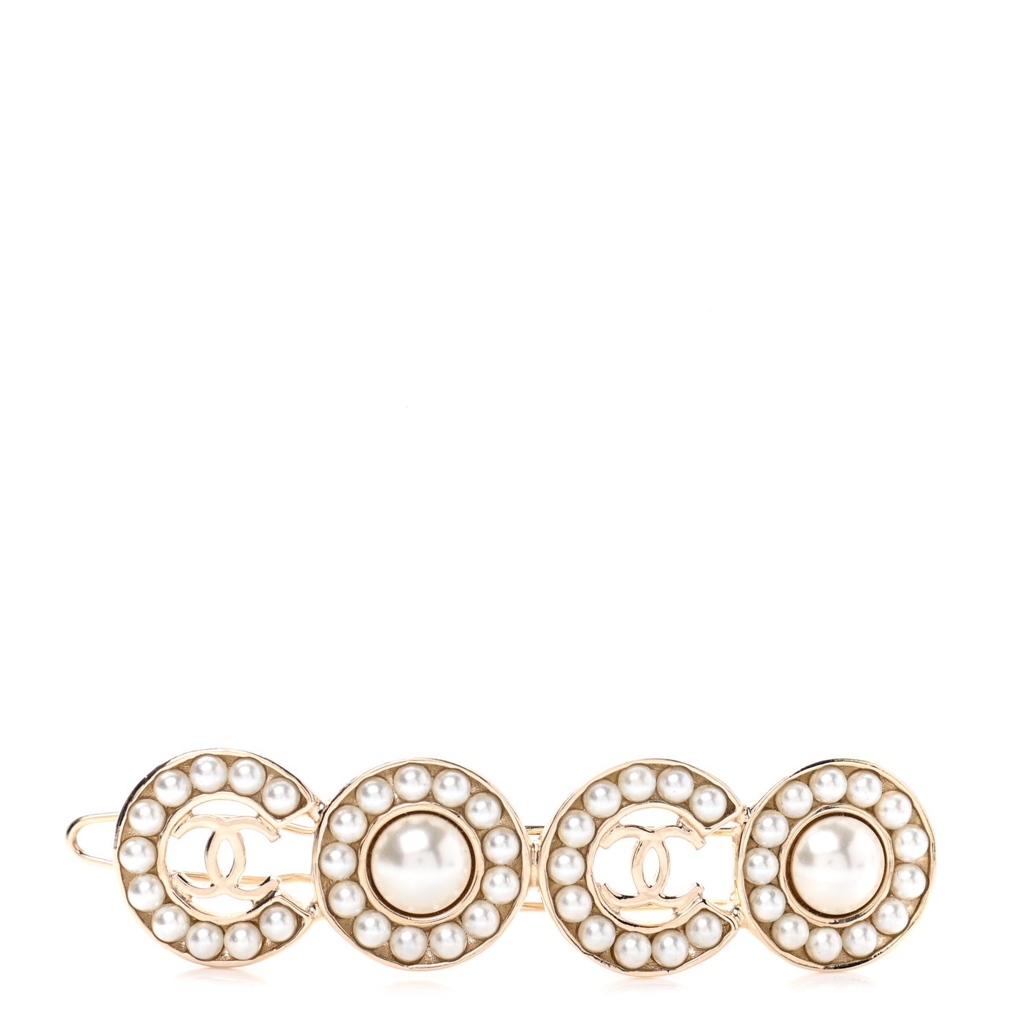 Pearl Coco Hair Clip Barrette Gold