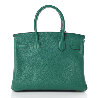 Hermes Taurillon Clemence Birkin 30 Vert Vertigo 3 of 34