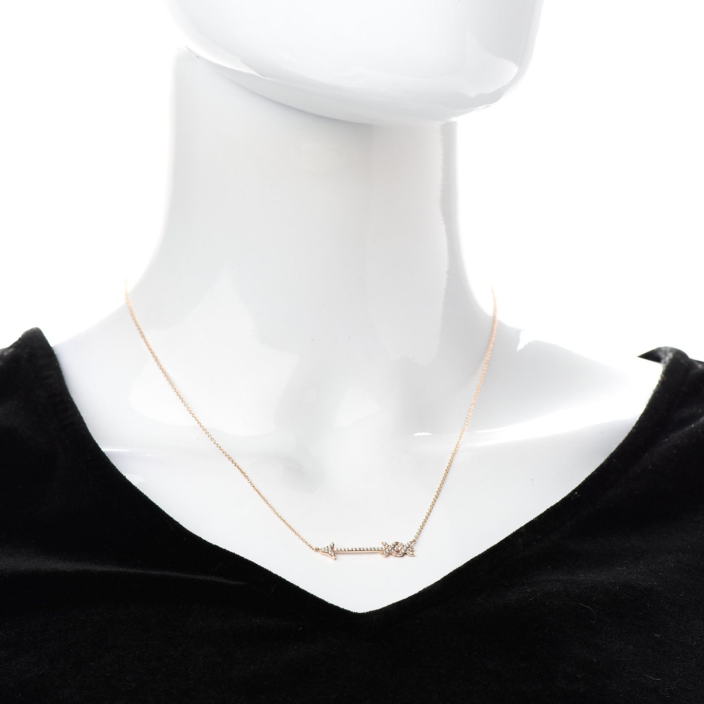 18K Rose Gold Diamond Paloma's Graffiti Arrow Pendant Necklace