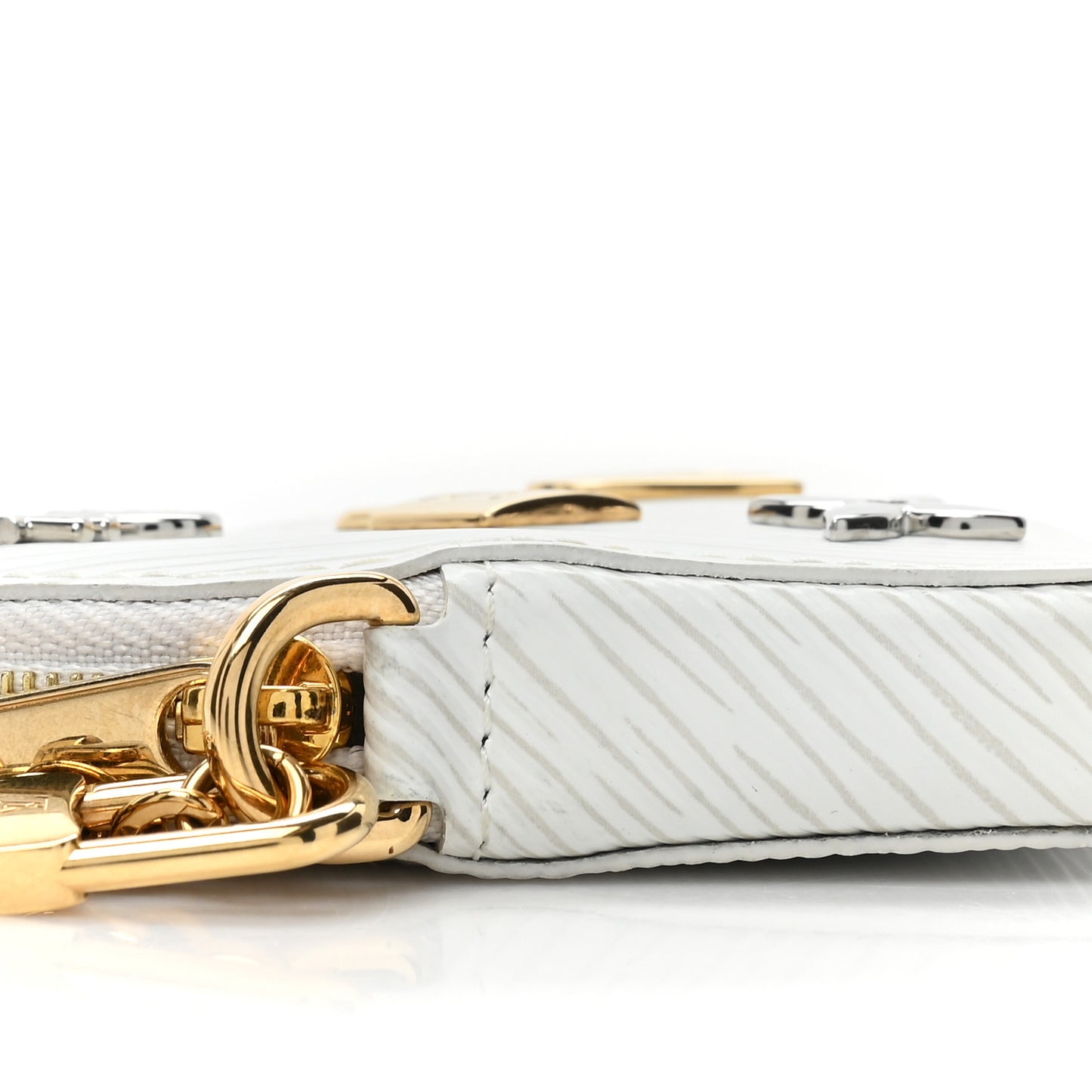 Epi Love Lock Heart Coin Purse White