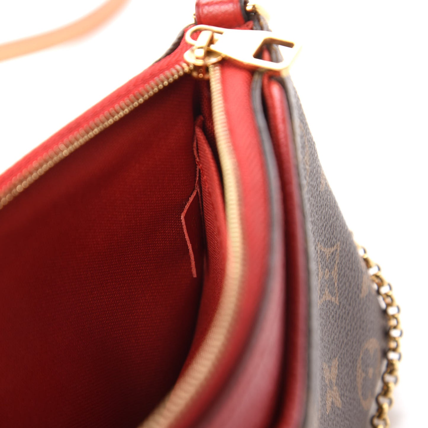 Monogram Pallas Clutch Cherry
