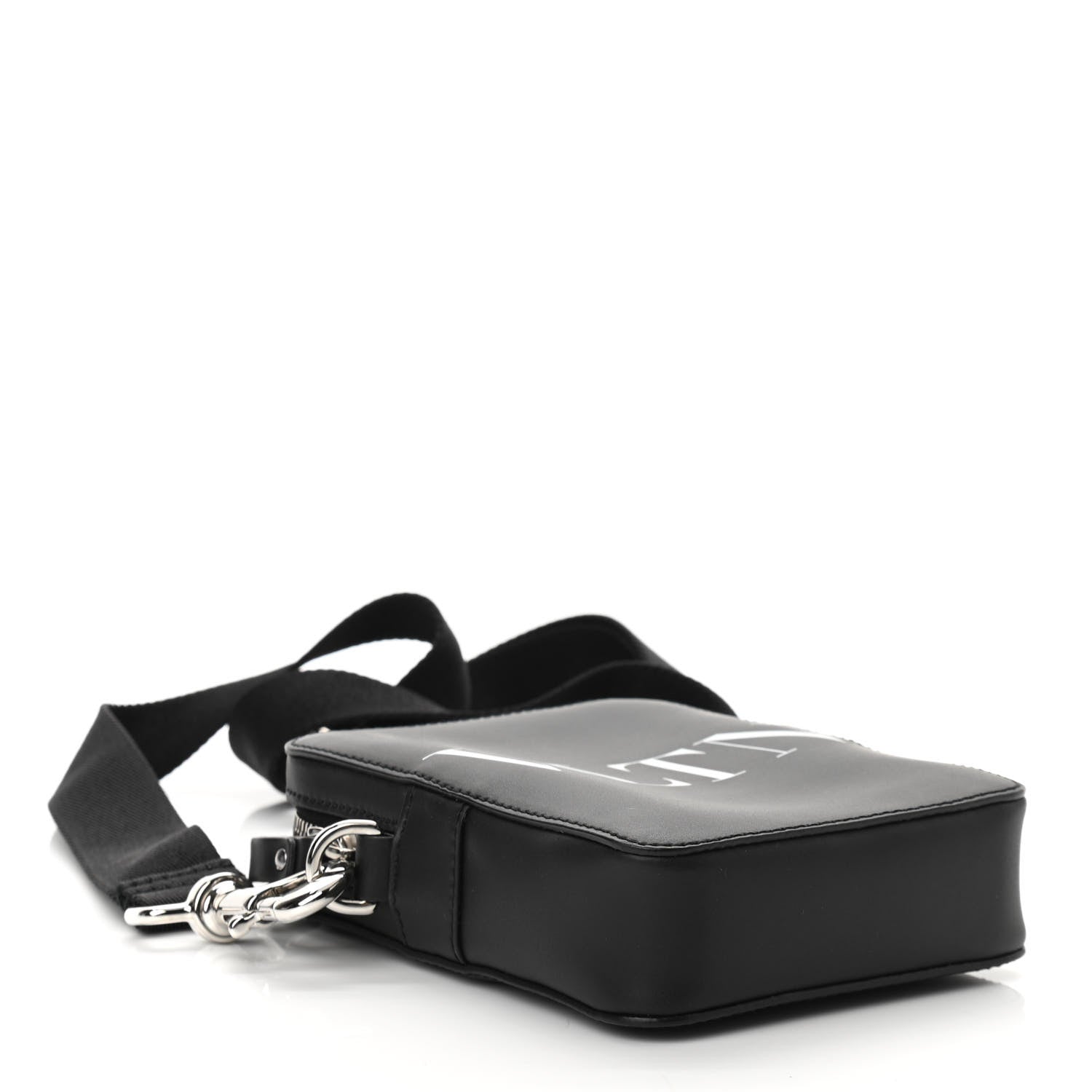 Valentino Garavani Calfskin VLTN Print Messenger Bag Black 4 of 9