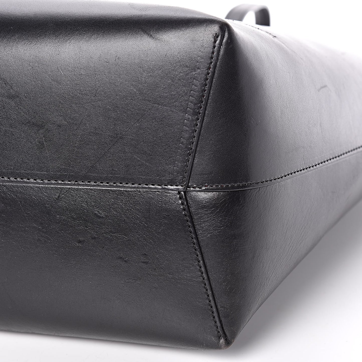 Smooth Calfskin Large Shopping Tote Black