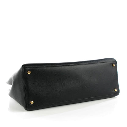 Chanel Calfskin Cerf Executive Shopper Tote Black 7 of 8