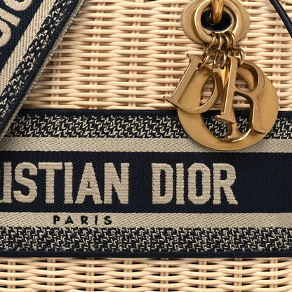 Christian Dior Wicker Oblique Medium Lady Dior Bag Blue 7 of 10