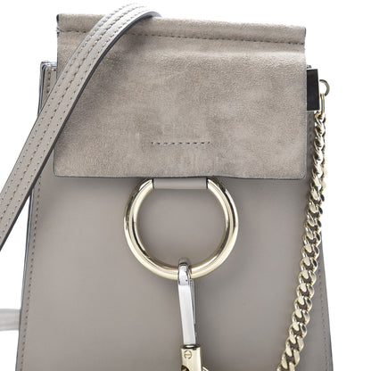 Chloe Suede Calfskin Mini Faye Bracelet Bag Motty Grey 8 of 10