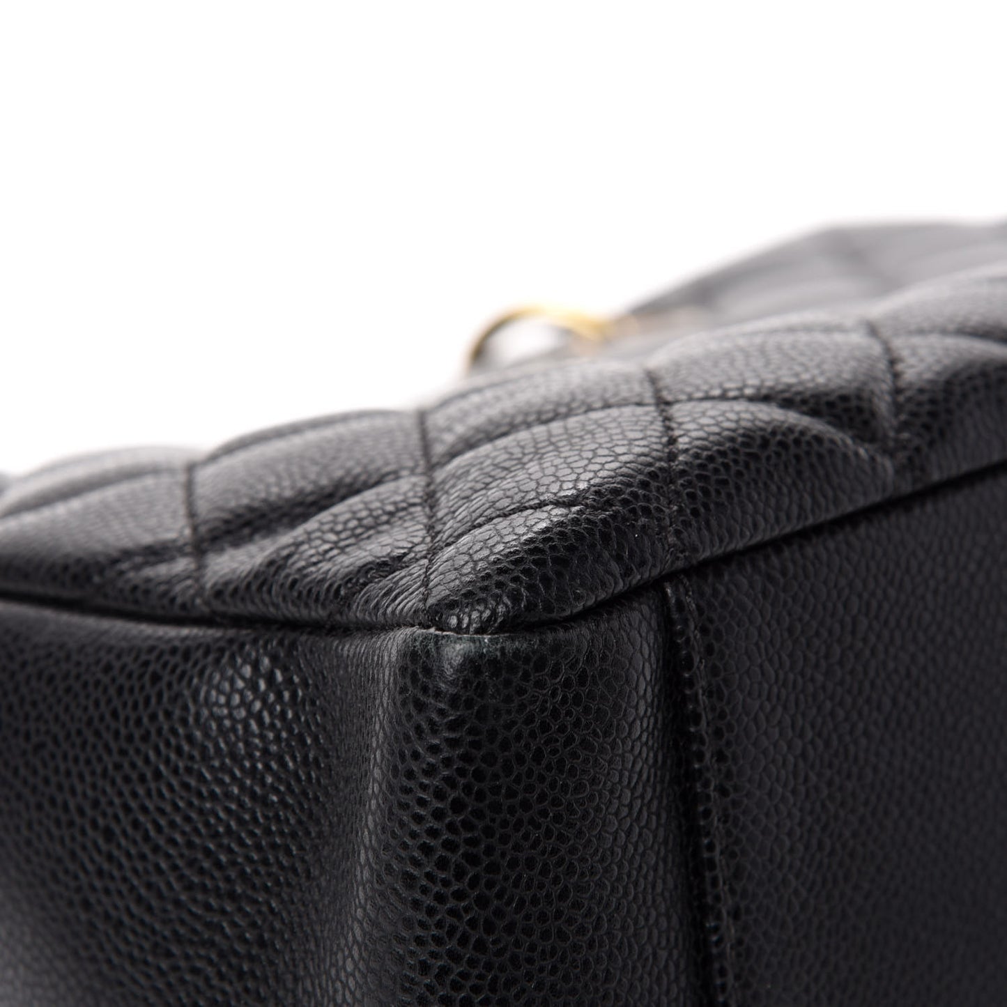 Caviar Quilted Grand Shopping Tote GST Black