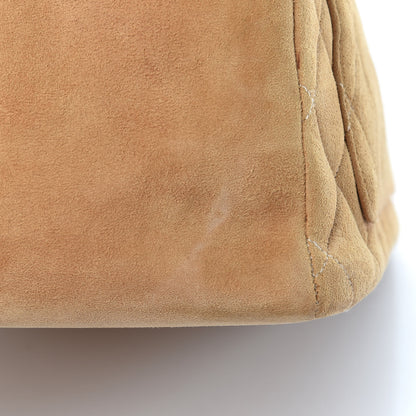 Chanel Suede Quilted Tote Beige 24 of 25