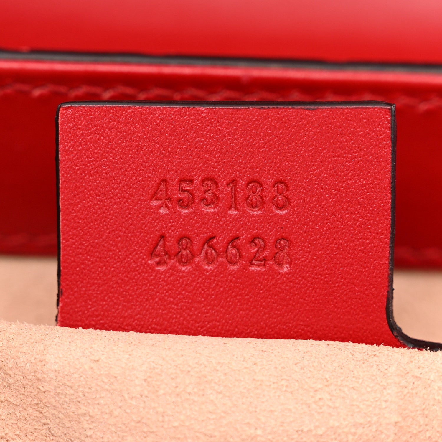 Gucci Guccissima Signature Small Padlock Top Handle Bag Hibiscus Red 7 of 13