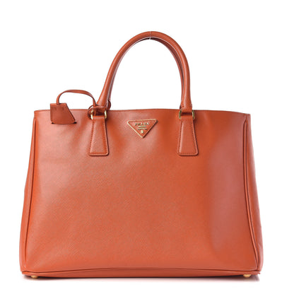 Prada Saffiano Lux Large Tote Papaya 1 of 11