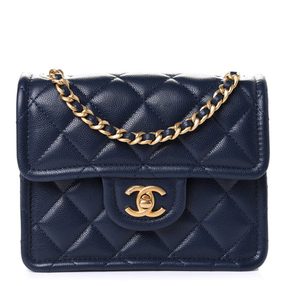 Chanel Caviar Quilted Mini Sweet Classic Flap Navy Blue 1 of 5