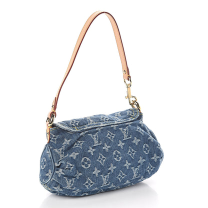 Louis Vuitton Monogram Denim Mini Pleaty Blue 3 of 8