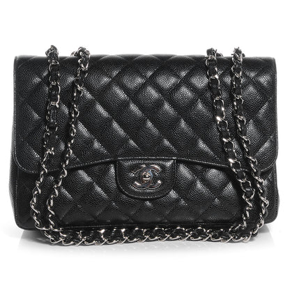 Chanel Caviar Jumbo Single Flap Black 1 of 8