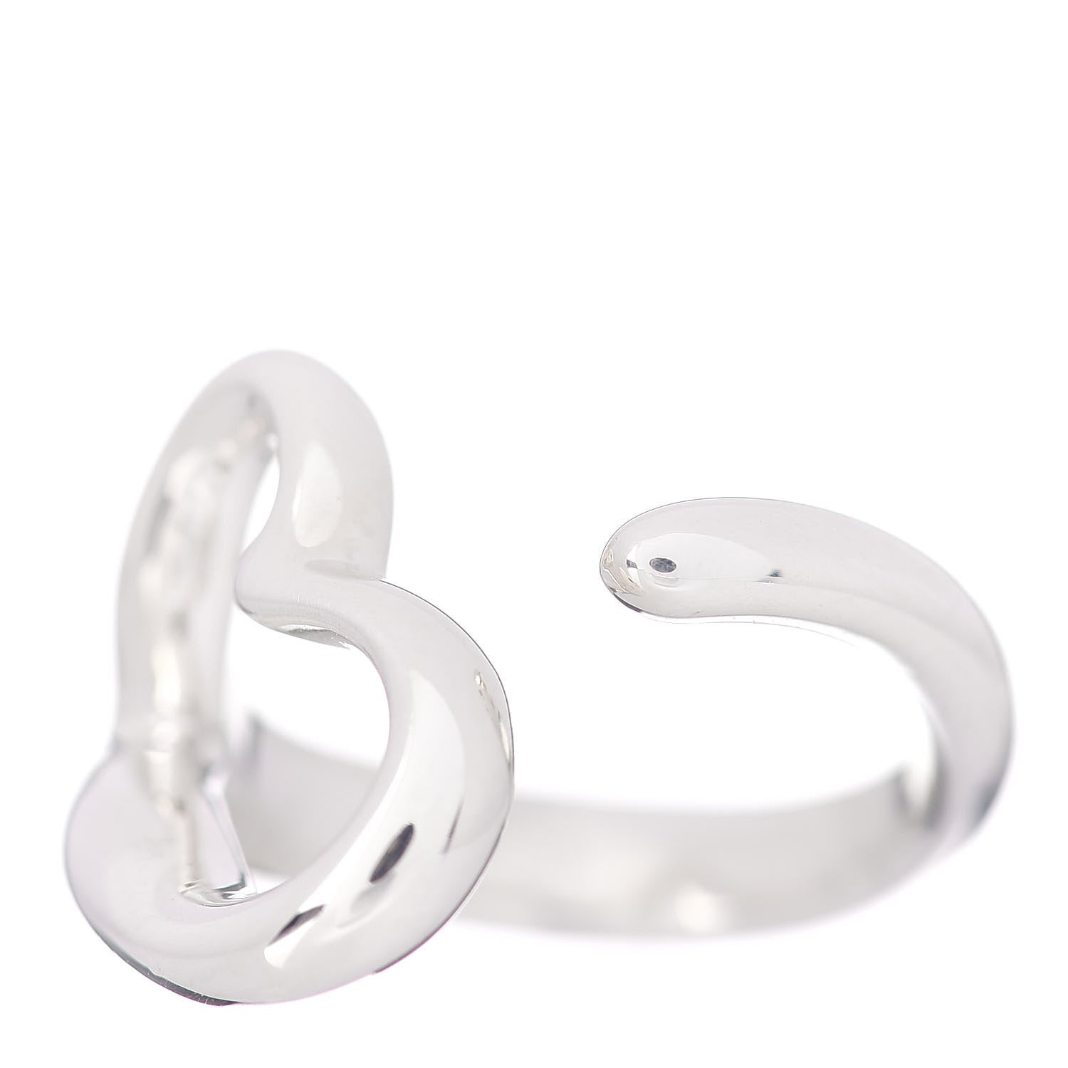 Tiffany Elsa Peretti Sterling Silver Open Heart Ring 45 3.25 3 of 5