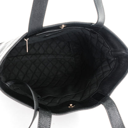 Chanel Goatskin Perforated Small CC Tote Black 5 of 9