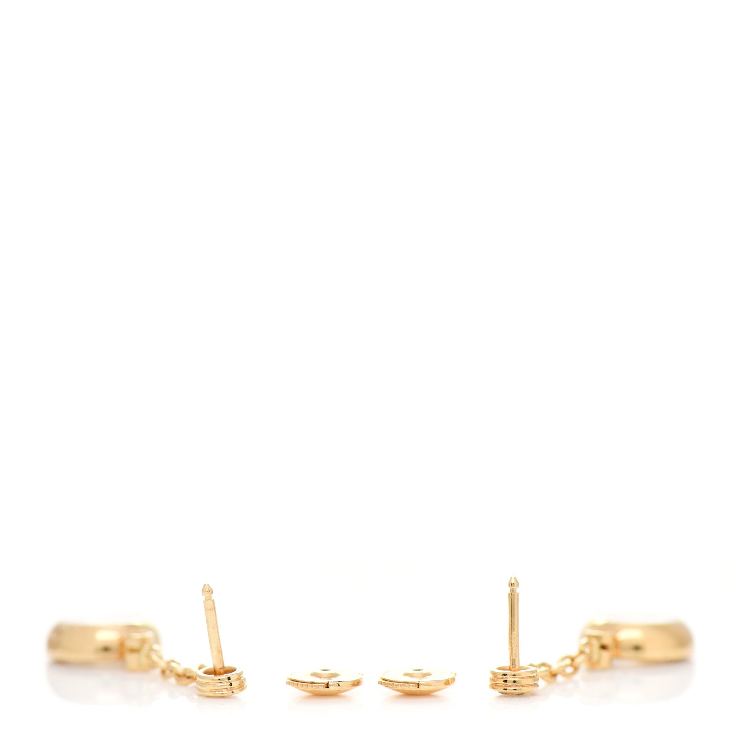 Chopard 18K Yellow Gold Diamond Happy Diamonds Drop Earrings 5 of 5