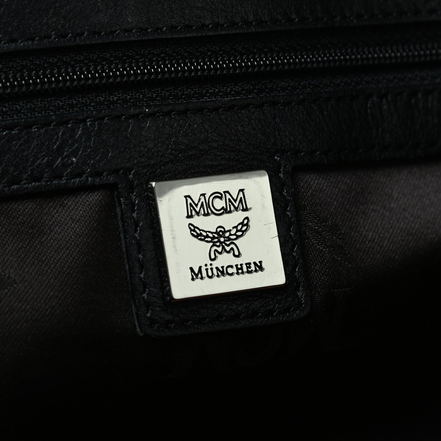 MCM Visetos Large Traveler Weekender Duffle Bag Cognac Black 5 of 9