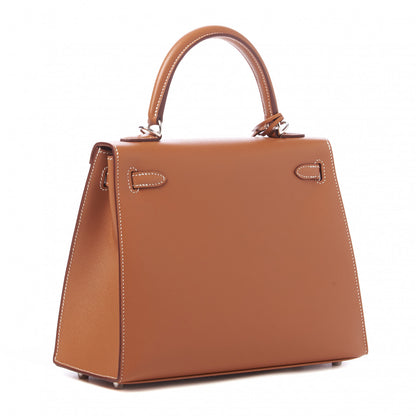 Hermes Madame Calfskin Kelly Sellier 25 Gold 2 of 32
