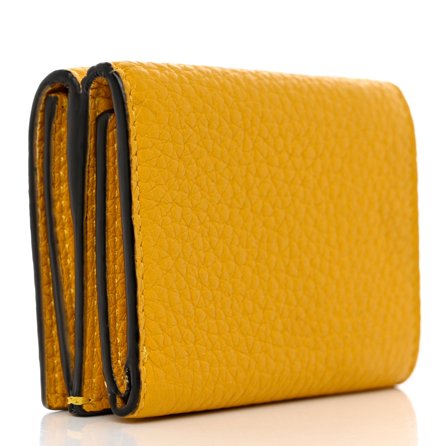 Fendi Cuoio Romano Monochrome Tri-Fold Wallet Sunflower 3 of 10