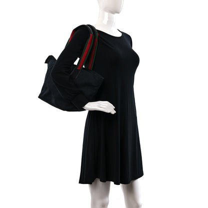 Gucci GG Monogram Medium Web Handle Bucket Tote Black 2 of 10
