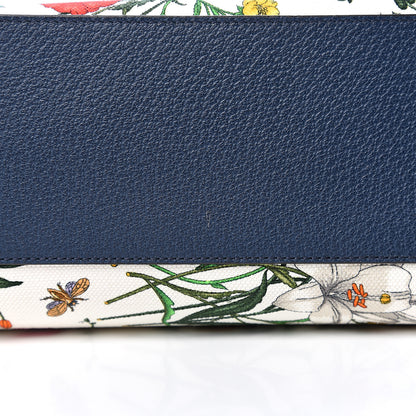 Gucci Canvas Large Flora Tote Navy Multicolor 9 of 10