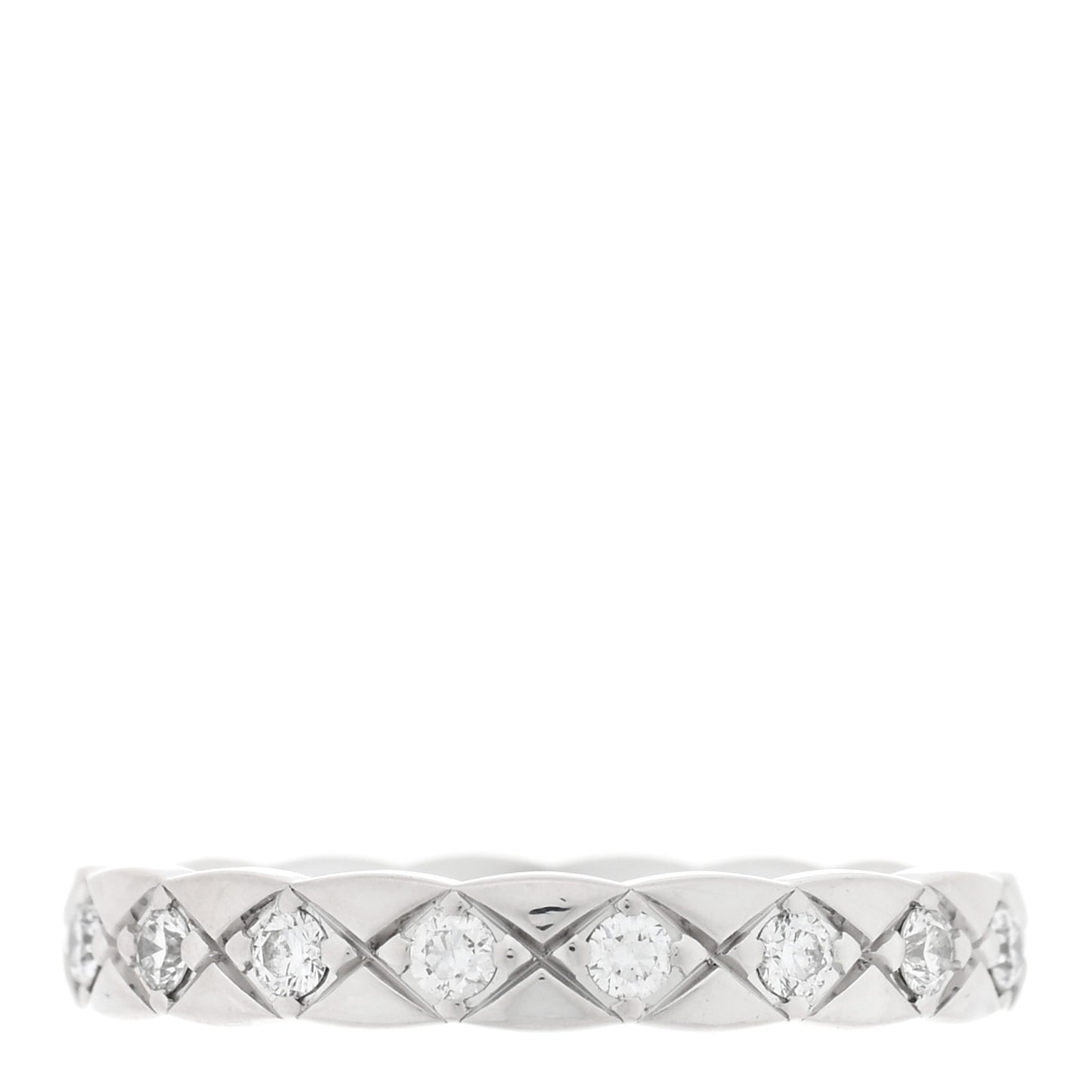 18K White Gold Diamond Mini Coco Crush Ring 50 5.25