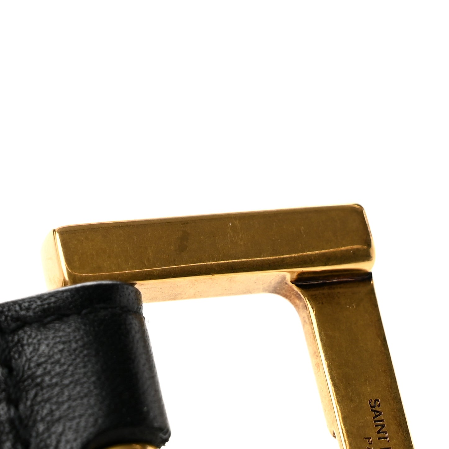 Lambskin Monogram Cassandre Square Buckle Belt 70 28 Black