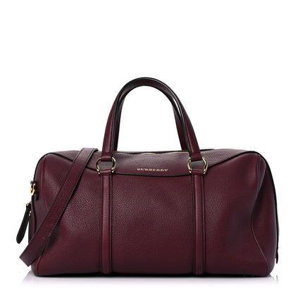 Burberry Derby Calfskin Medium Alchester Bowling Bag Mahogany Red 1 of 15
