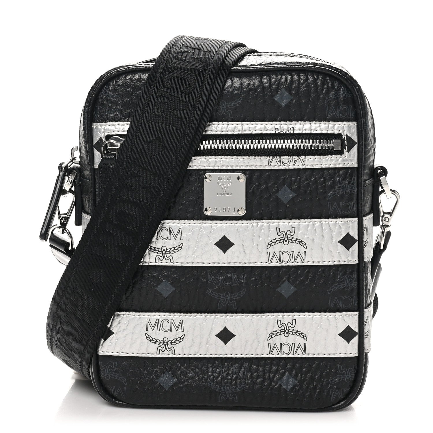 MCM Visetos Spot Crossbody Bag Black 1 of 9