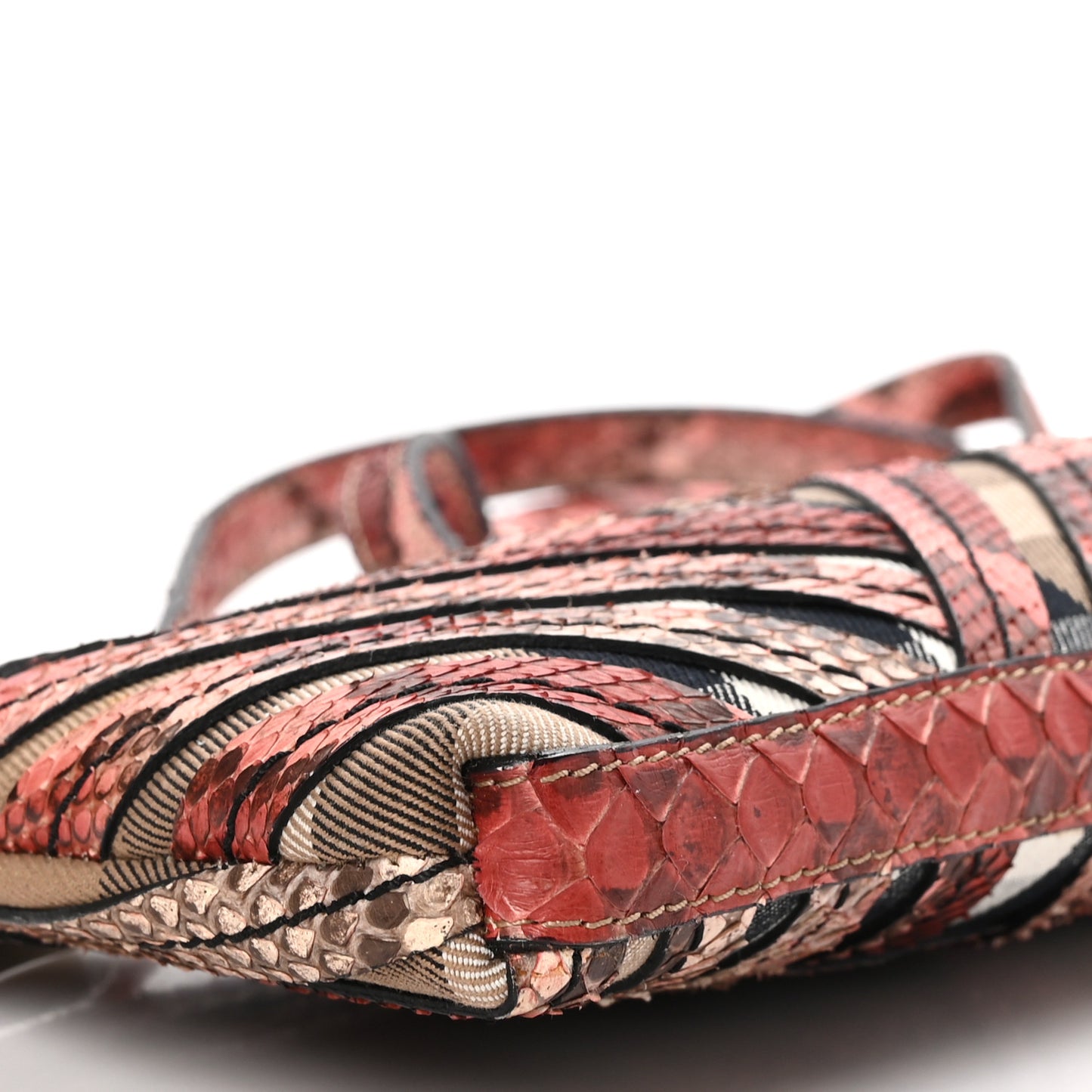 Snakeskin Shoulder Bag Pink