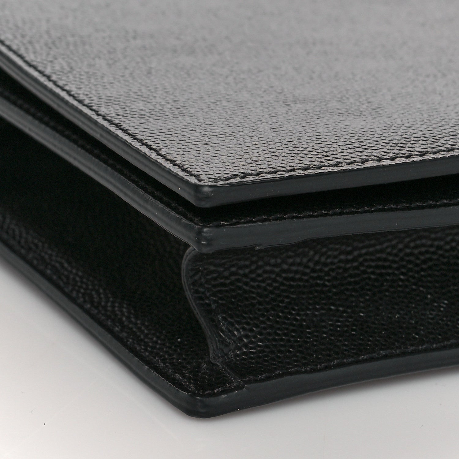 Saint Laurent Grain De Poudre Classic Monogram Kate Clutch Black 8 of 9