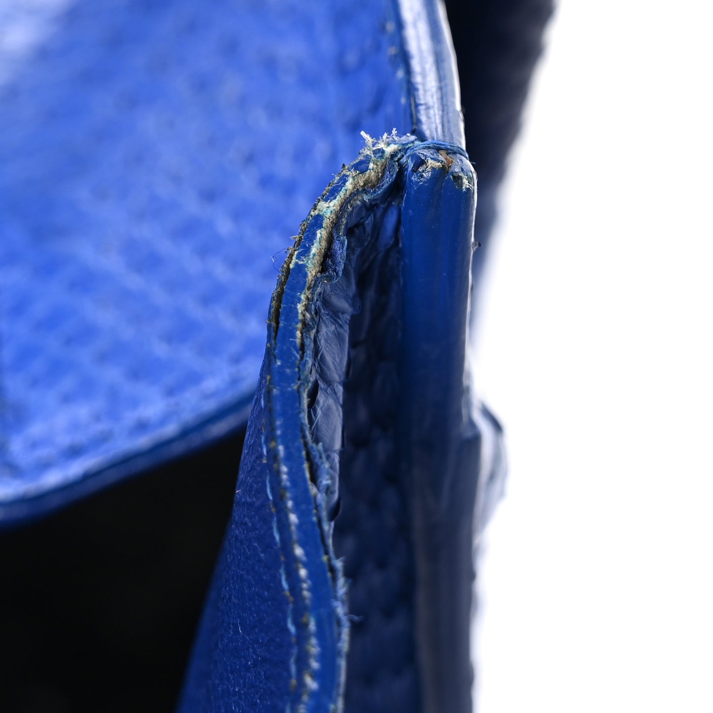Snakeskin Micro  Luggage Blue
