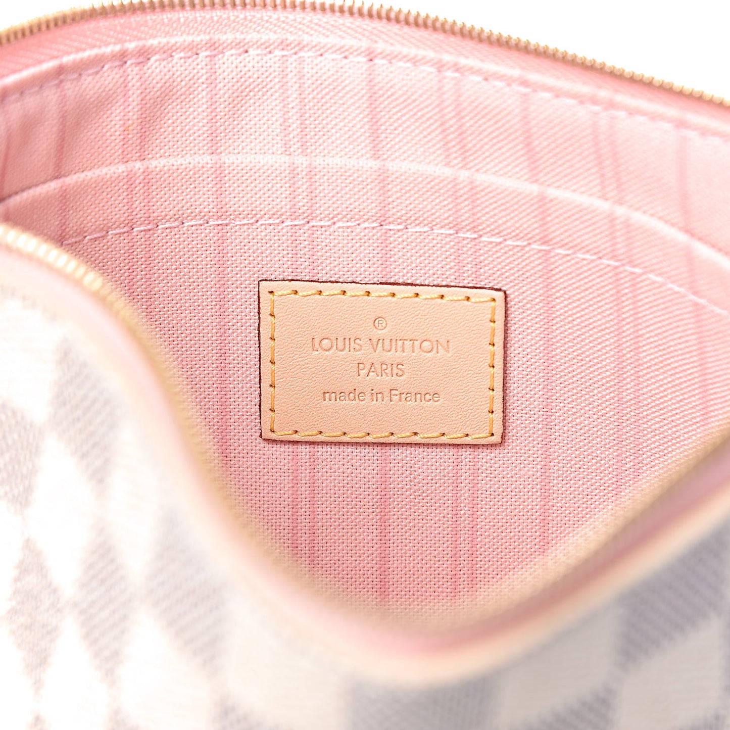 Damier Azur Neverfull MM GM Pochette Rose Ballerine