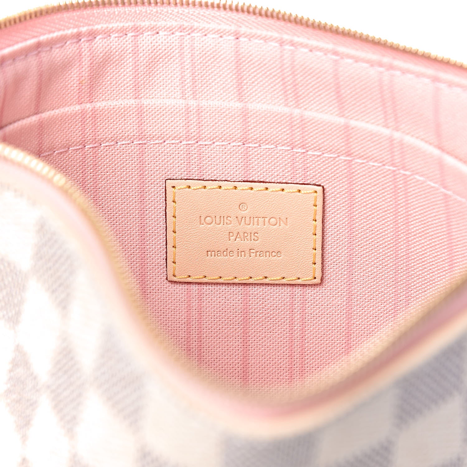 Louis Vuitton Damier Azur Neverfull MM GM Pochette Rose Ballerine 6 of 7