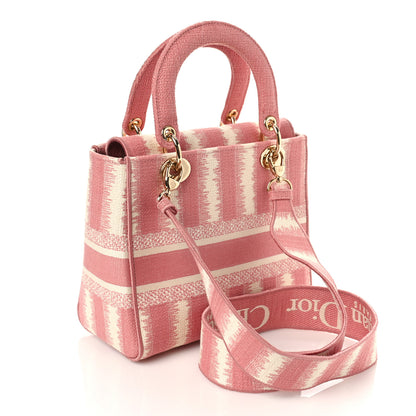 Christian Dior Canvas Medium D-Stripes Lady D-Lite Pink 3 of 8