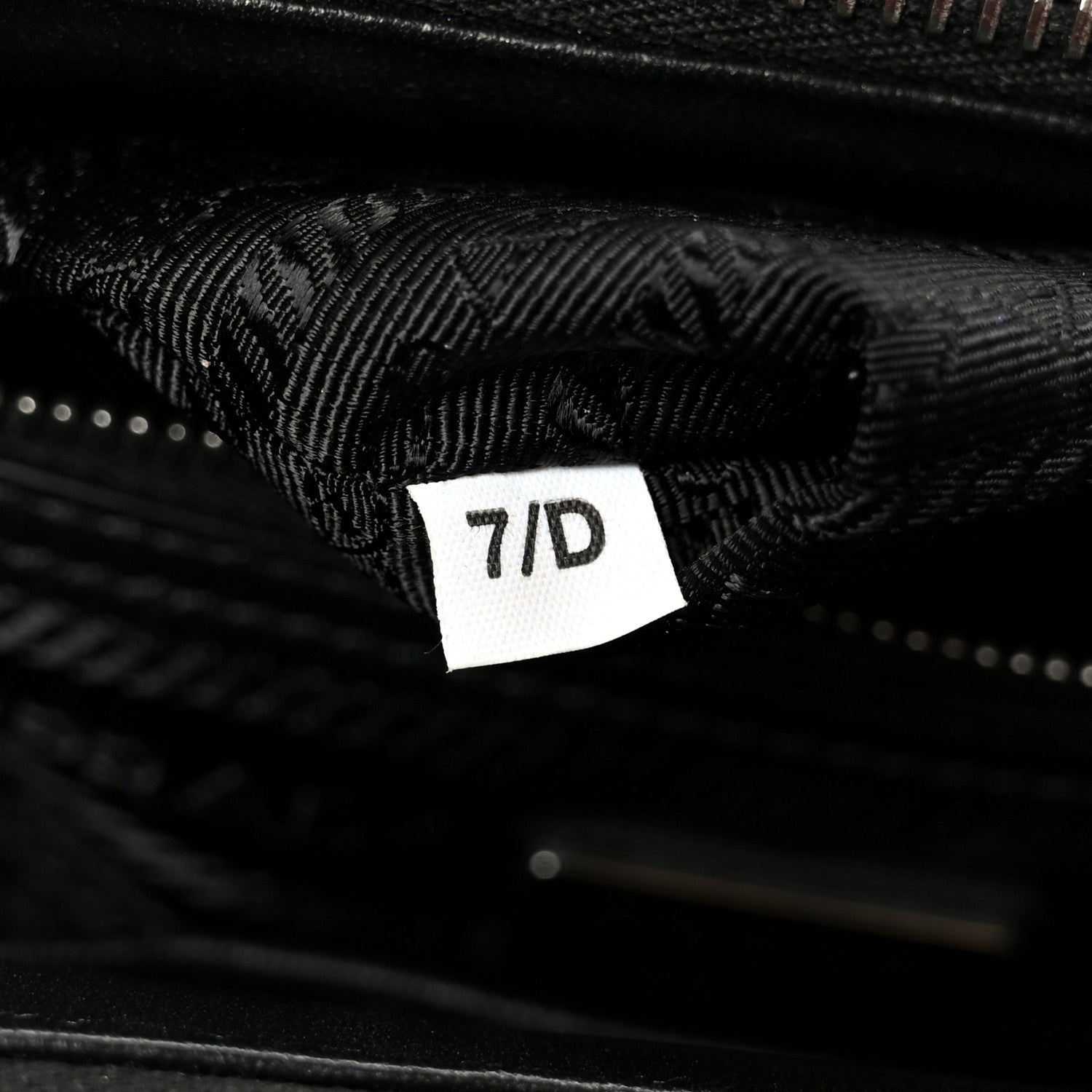 Prada Satin Crystal Mini Galleria Double Zip Tote Metal 1870702