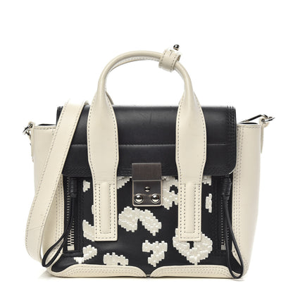3.1 Phillip Lim Mini Embroidered Pashli Satchel White Black 1 of 13