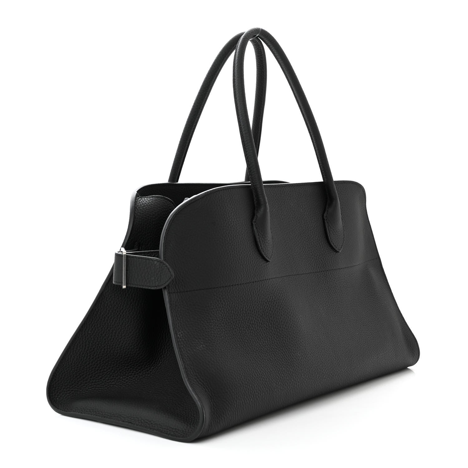 The Row Grained Calfskin EW Margaux Black 3 of 9