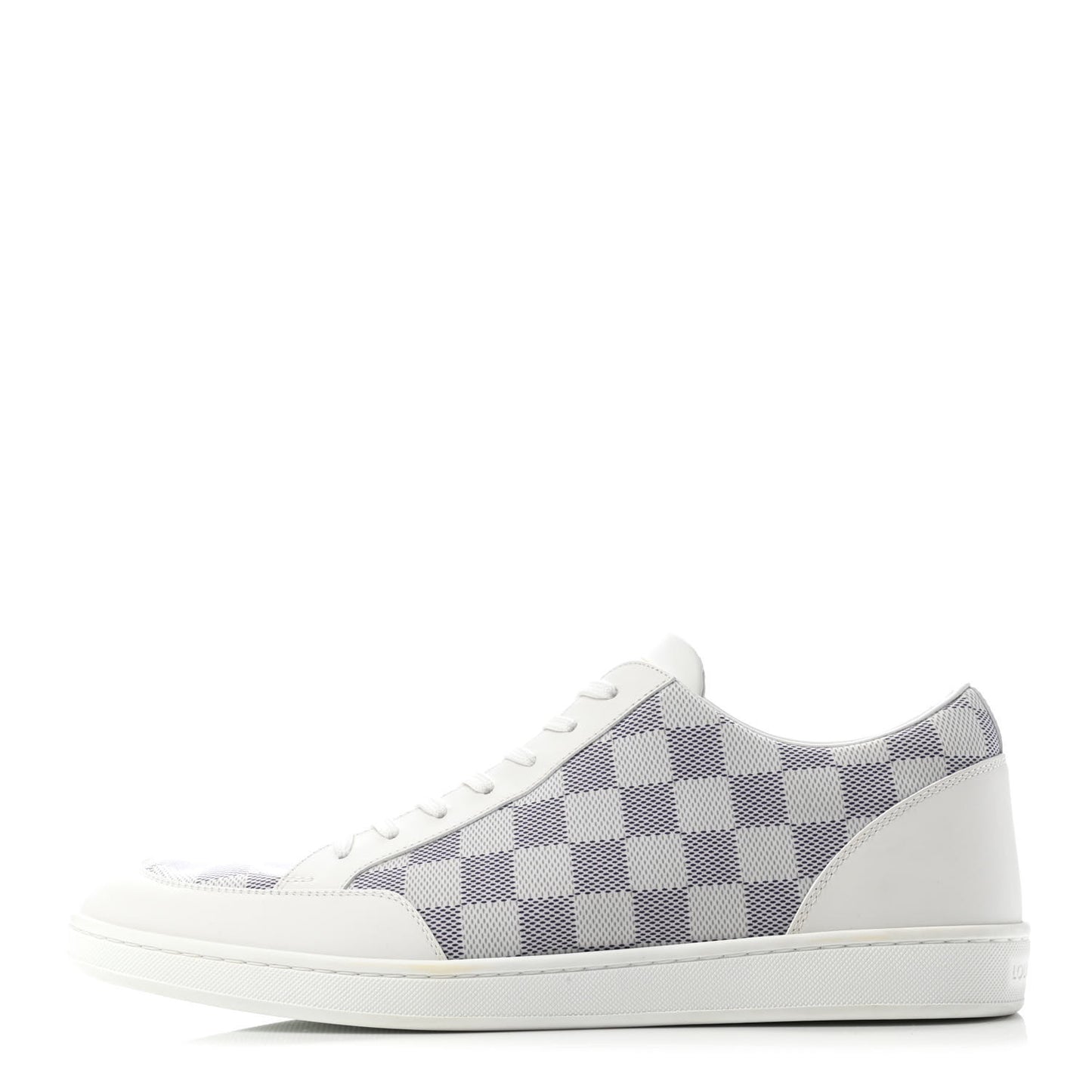 Calfskin Damier Azur Mens Offshore Sneakers 9.5 White