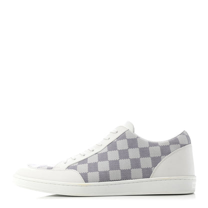 Louis Vuitton Calfskin Damier Azur Mens Offshore Sneakers 9.5 White 1 of 6