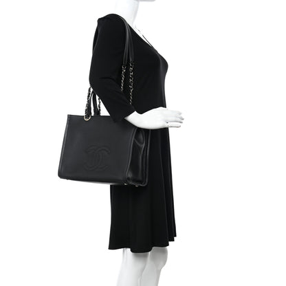 Chanel Calfskin CC Zipped Shopping Tote Black 3 of 11