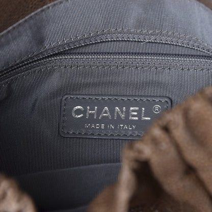 Chanel Caviar Quilted Medium Elastic Flap Brown 8 of 10