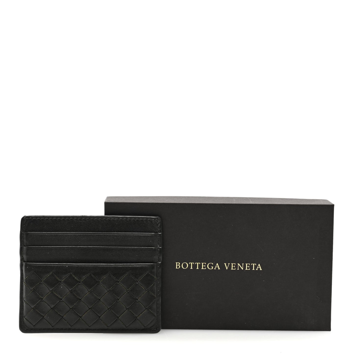 Nappa Intrecciato VN Card Case Black